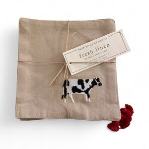 Primitives by Kathy Cocktail Napkin Set- Farm Animals